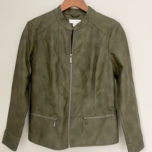 Christopher & Banks Faux Leather Jacket